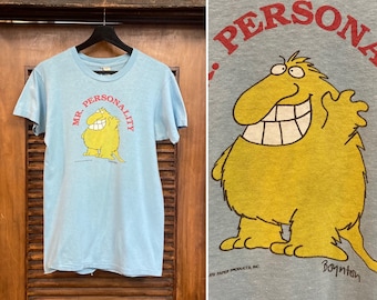 Vintage 1980’s “Mr. Personality” Funny Monster Boynton Artist Pop Art T-Shirt, 80’s Tee Shirt, Vintage Clothing