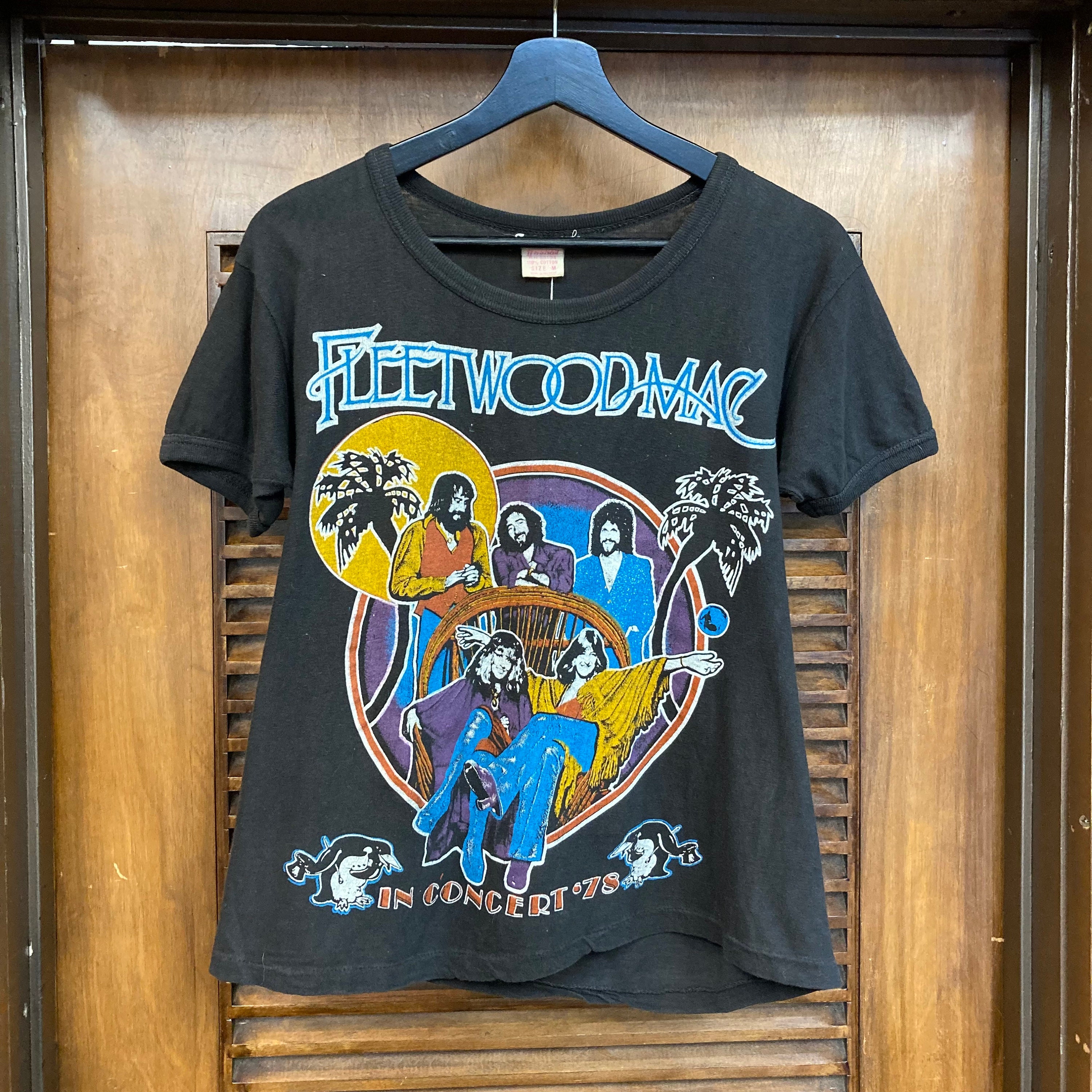 激レア Vintage FLEETWOOD MAC コンサートTシャツ RARE 70s VINTAGE FLEETWOOD MAC T-SHIRT SZ S DISTRESSED