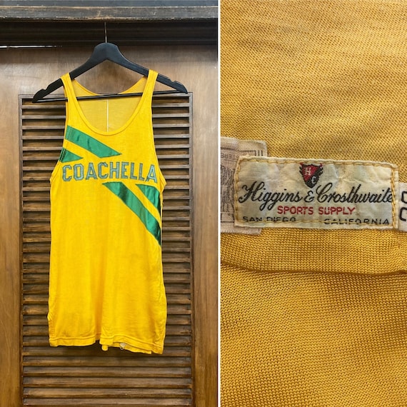 Vintage 1950's “coachella” Sport Athletic Jersey Tank Top Shirt