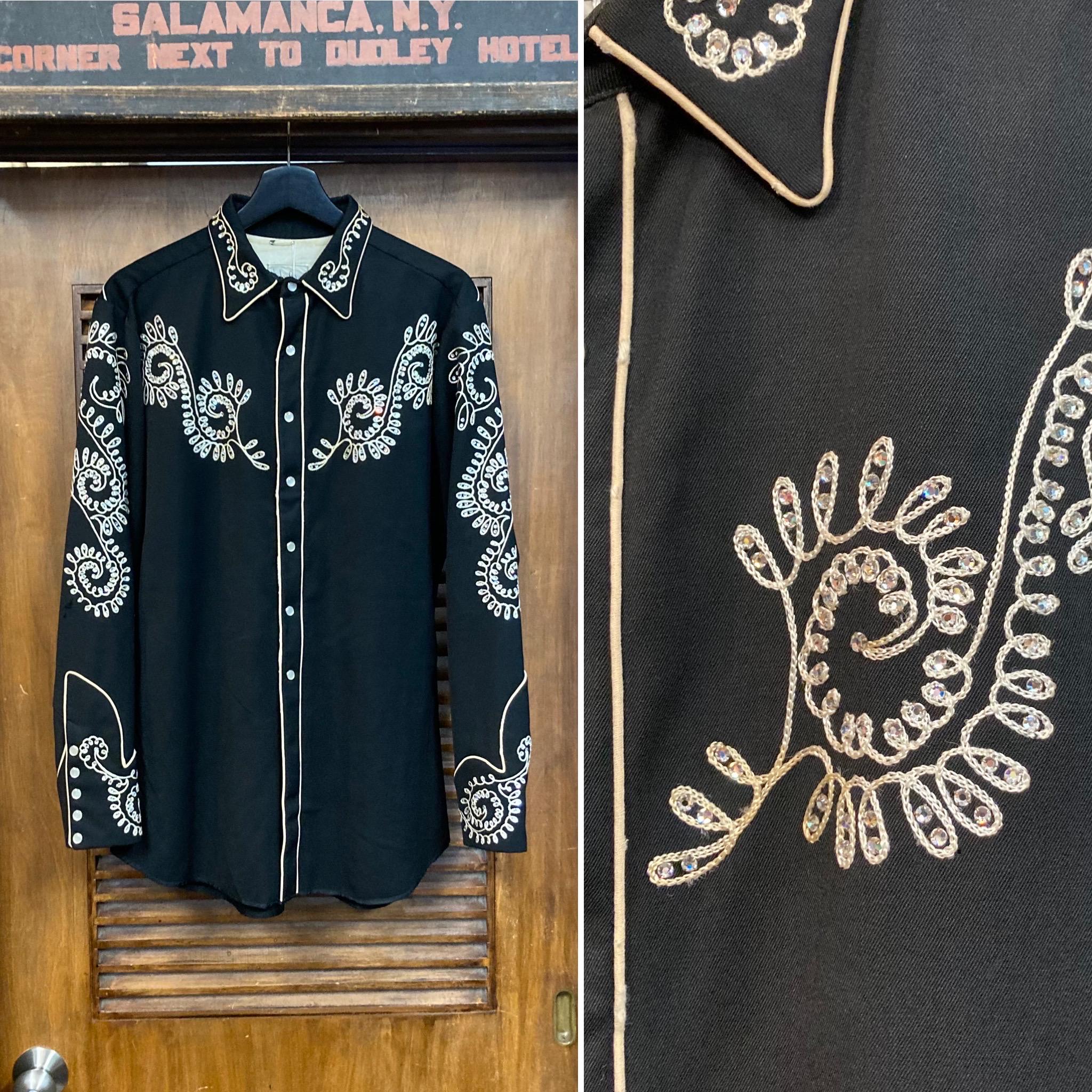 Vintage 1950's “viola Grae” Jet Black Western Cowboy Amazing