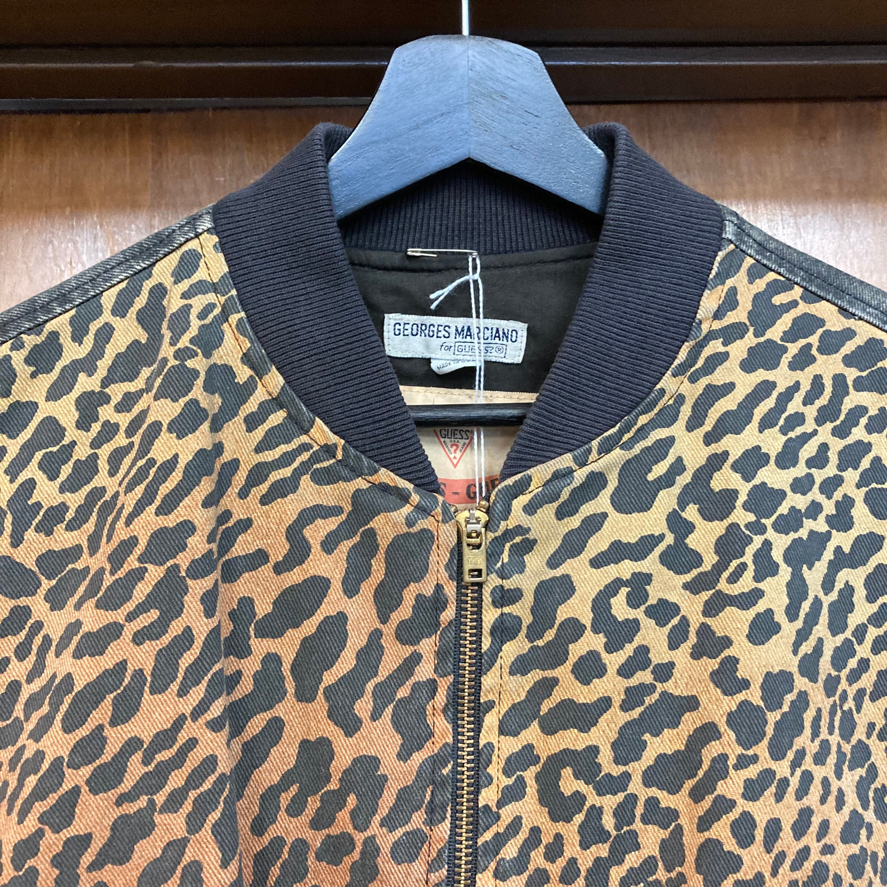 Vintage 1980's “guess” Brand Leopard Denim New Wave Bomber Vintage 1980's “guess” Brand Leopard Denim New Wave Bomber