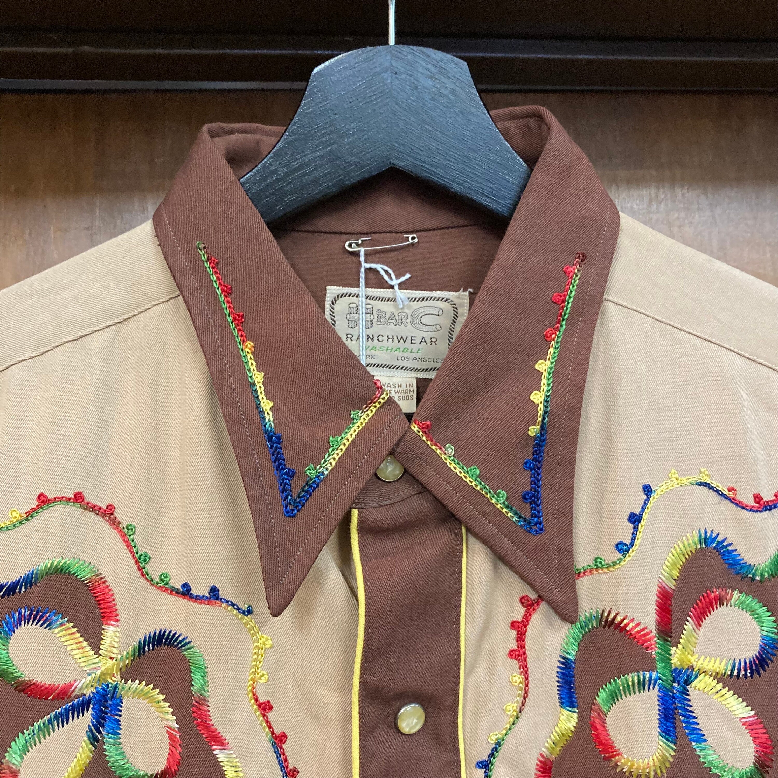 Vintage 1950's Size L “H Bar C” Western Cowboy Rayon Vintage 1950's Size L “H Bar C” Western Cowboy Rayon