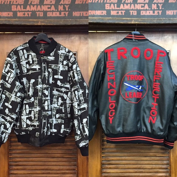 Vintage 1980’s “Troop” Label Airplane Design Rever