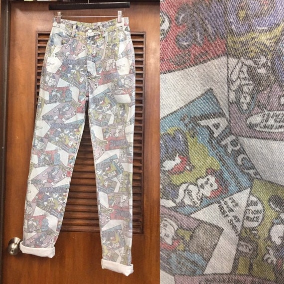 Vintage 1980's Jordache Comic Book Denim Jeans, Vi