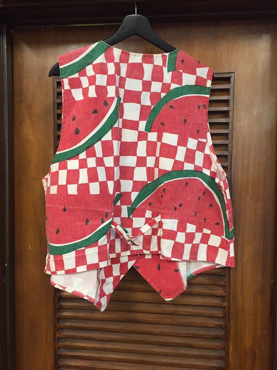 Vintage 1980's Michigan Rag Label Watermelon & Ch… - image 6