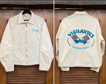 Vintage 1950's “sir Jac” Embroidered Diving Team Turquoise