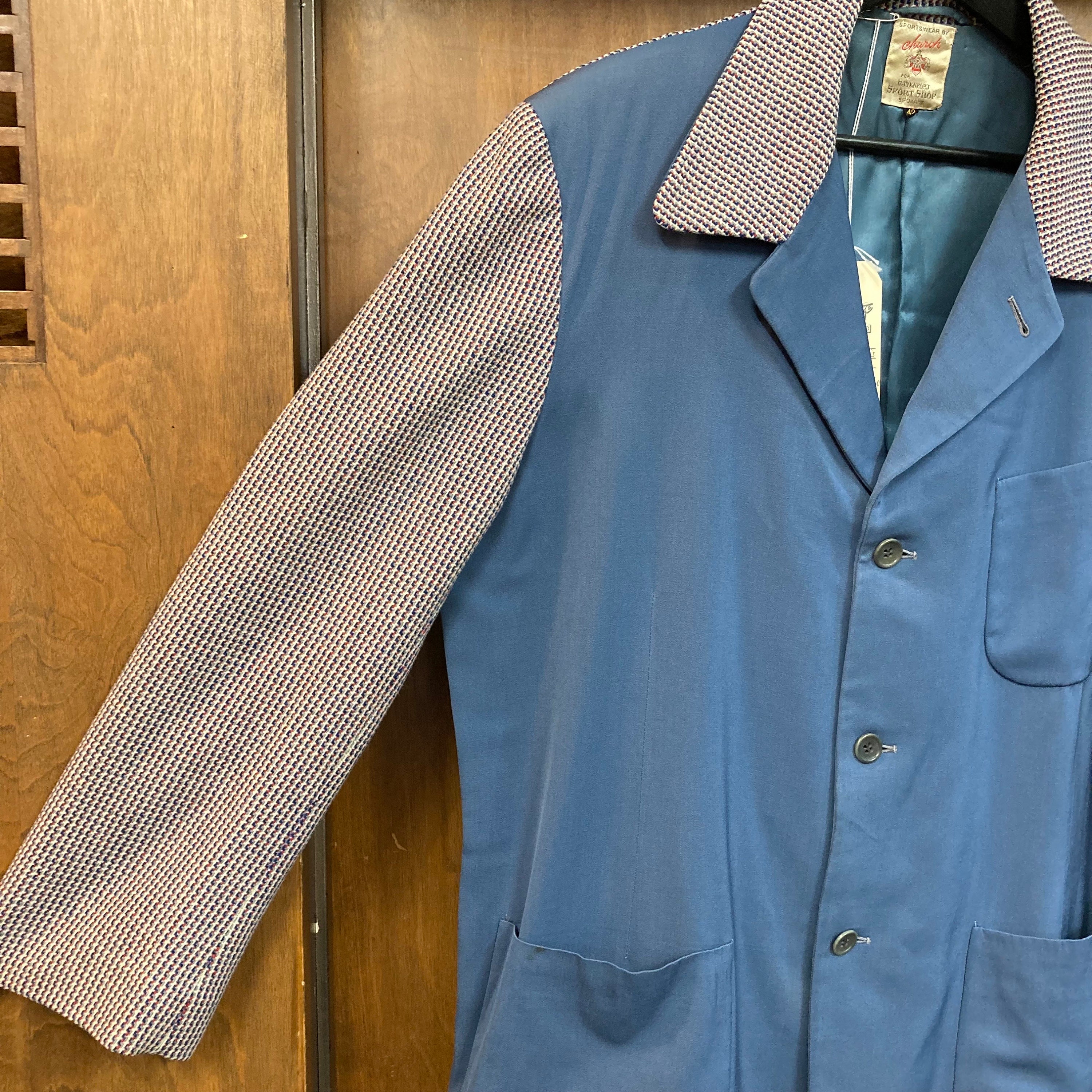 Vintage 1950's Size L Two-tone Rayon Gab X Wool Hollywood Vintage 1950's Size L Two-tone Rayon Gab X Wool Hollywood