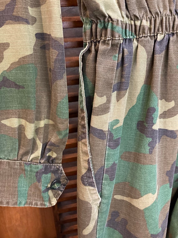 Vintage 1980’s Green Camouflage Workwear Jumpsuit… - image 7
