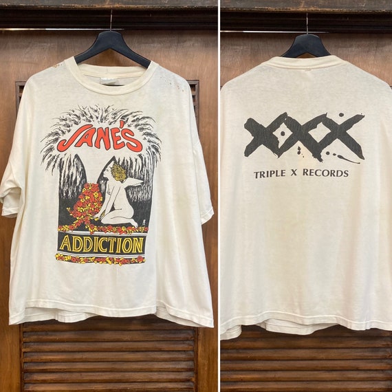 Vintage 1980s From 1987 janes Addiction Original Rock Band T-shirt, Triple  X Records, First Album, Rare, 80s Vintage Clothing 