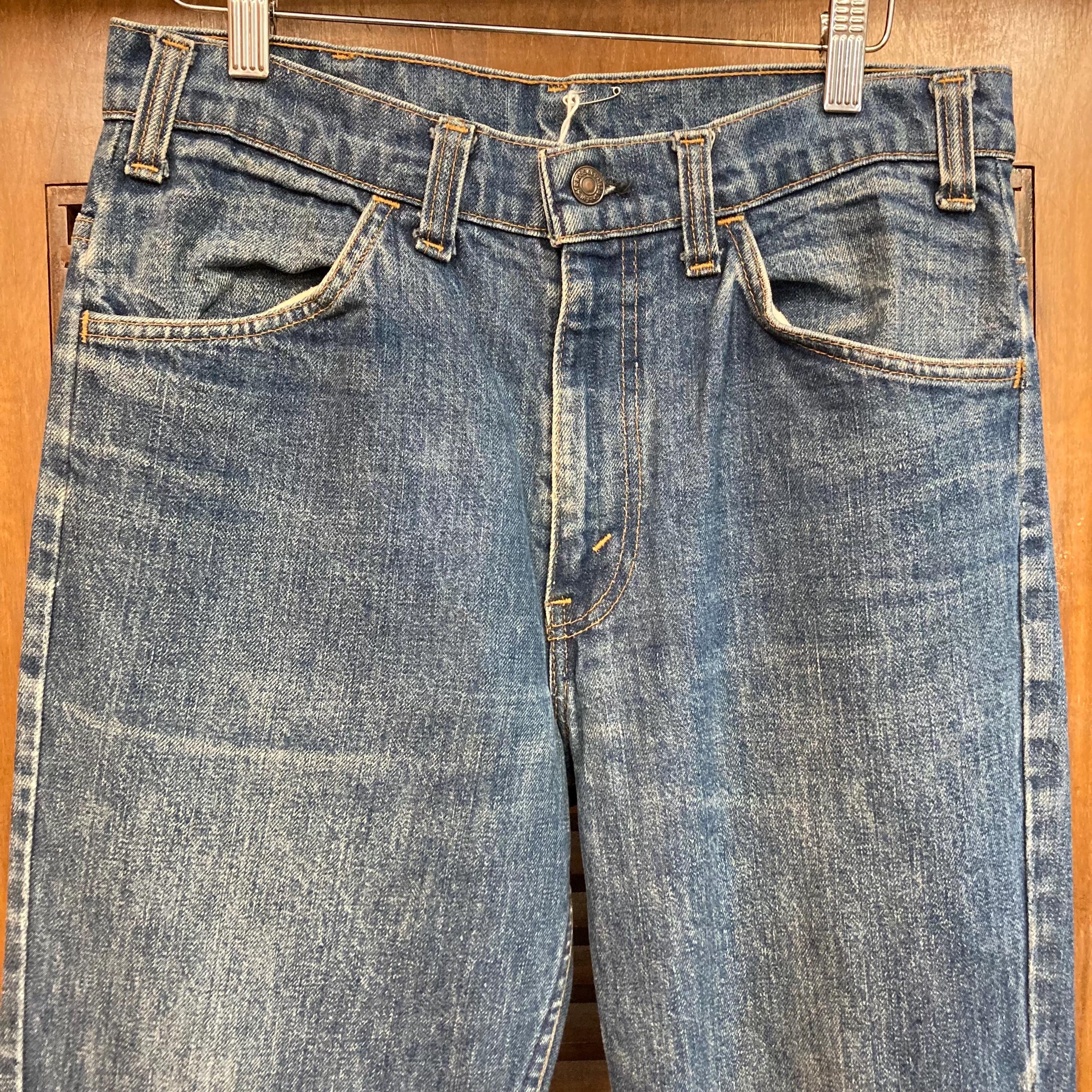 Vintage 1970's W31 Levi's Orange Tag 646 Flare Denim Jeans