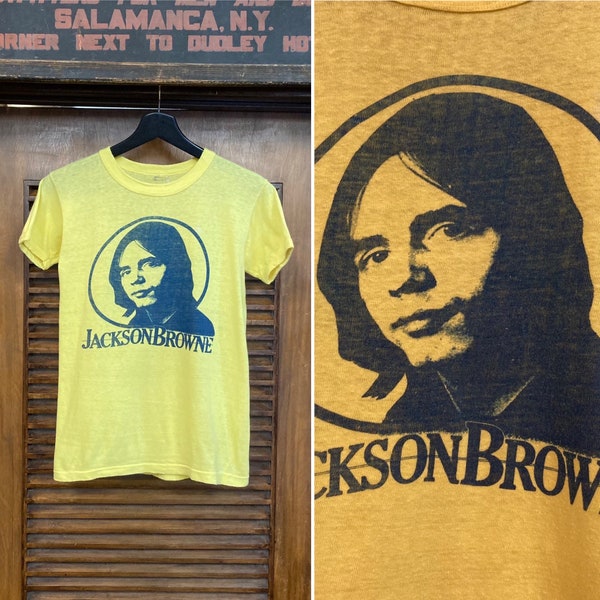 Vintage 1970’s “Jackson Browne” Folk Rock Band Original T-Shirt, Music Tee Shirt, 70’s Tee Shirt, Vintage Clothing