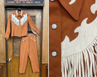 Vintage 70s H Bar C Gray/black Men's Western Suit, Ranchwear