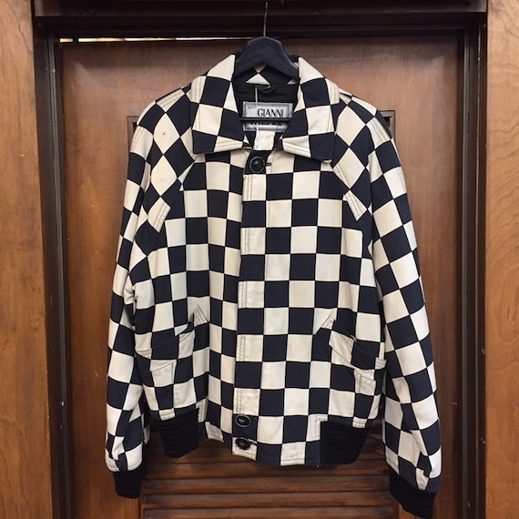 Vintage 1980’s “Versace” Label Checkerboard Jacke… - image 3