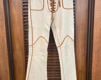 Vintage 1970's NBL North Beach Leather Whipstitch Hippie Rocker