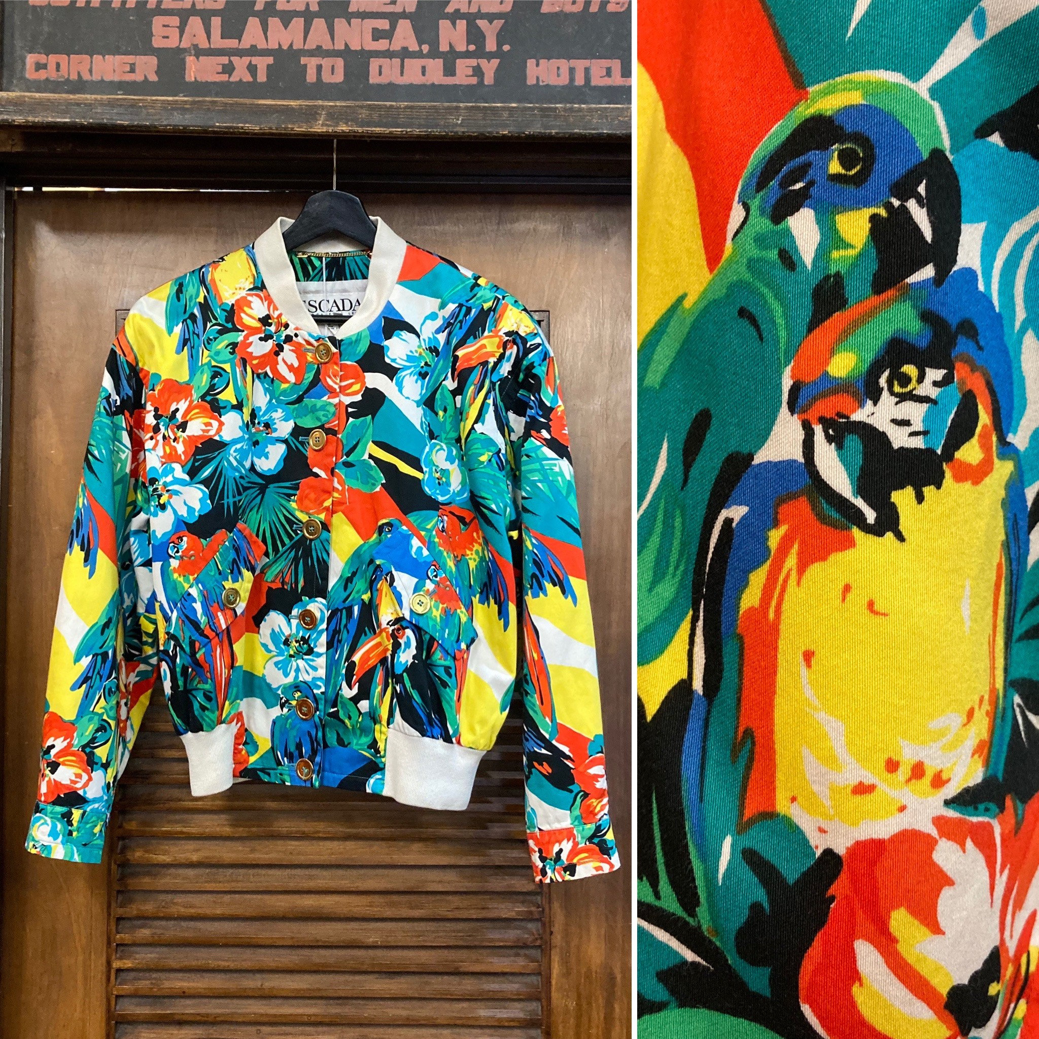Vintage 1980s escada Label Floral Parrot Bomber Jacket, 80s Floral Bomber Jacket, 80s Cotton Bomber, 80s Pop Art, Vintage Clothing - Etsy Vintage 1980s escada Label Floral Parrot Bomber Jacket, 80s Floral Bomber Jacket, 80s Cotton Bomber, 80s Pop Art, Vintage Clothing - Etsy