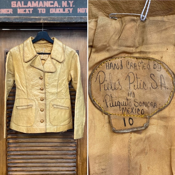 Vintage 1960's Original “north Beach” Whipstitch Hippie Rocker