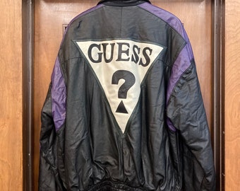 Vintage 1980’s “Guess” Brand New Wave Hip Hop Leather Jacket, 80’s Jacket, 80’s Leather, 80’s Oversize Fit, 80’s Hip Hop, Vintage Clothing Vintage 1980’s “Guess” Brand New Wave Hip Hop Leather Jacket, 80’s Jacket, 80’s Leather, 80’s Oversize Fit, 80’s Hip Hop, Vintage Clothing