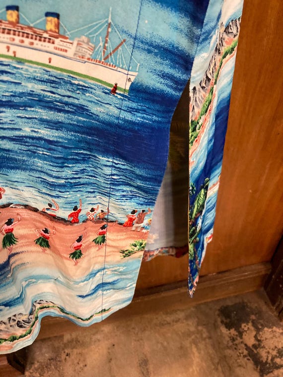 Vintage 1950’s Iolani Tropical Island Crepe Pake … - image 7