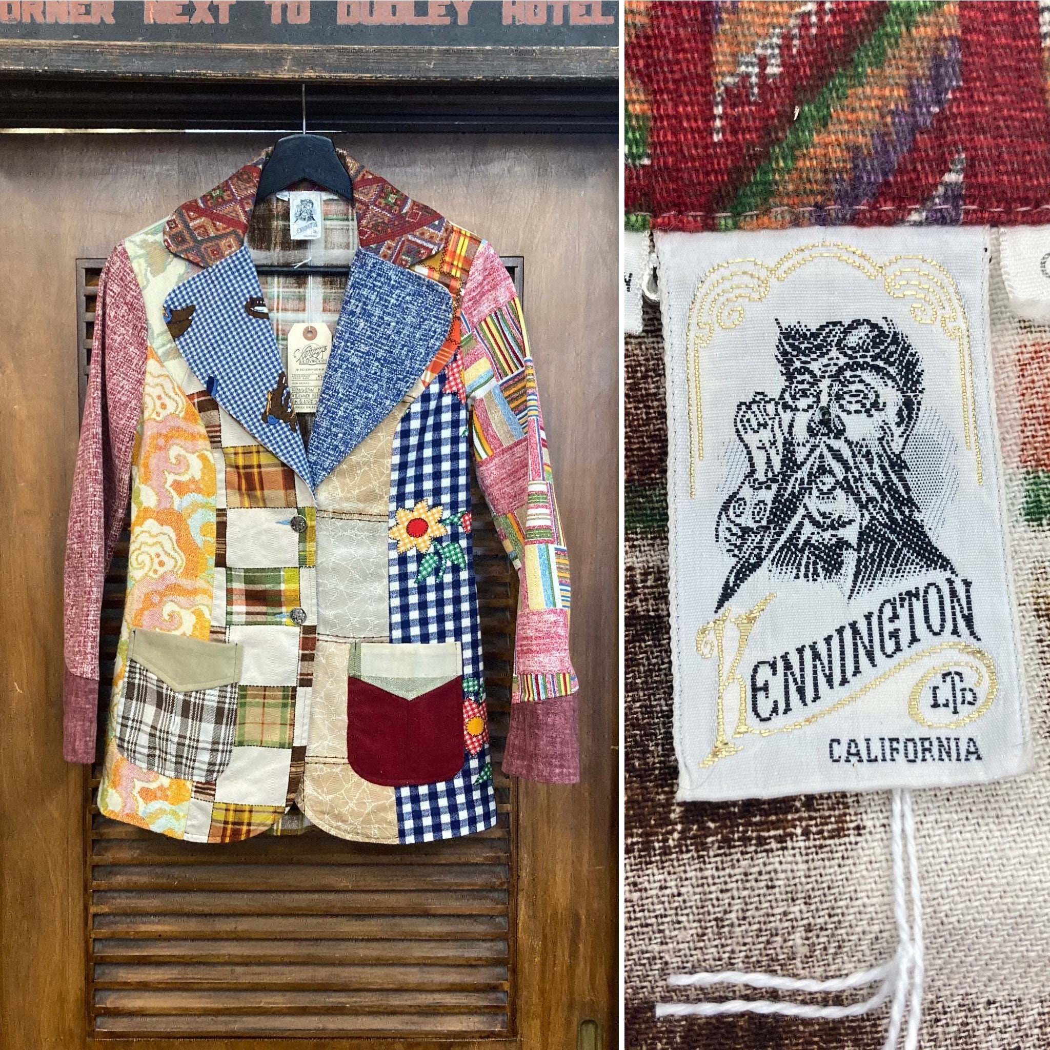 Vintage 1970's “kennington” Krazy Patchwork Hippie Glam Vintage 1970's “kennington” Krazy Patchwork Hippie Glam
