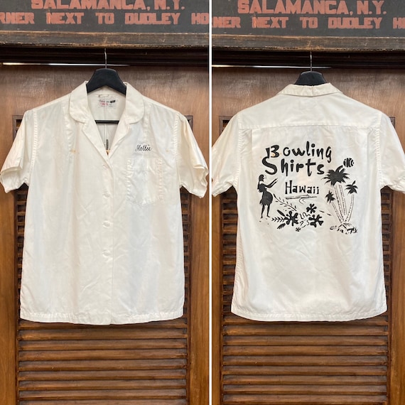 60s〜70s California Bowling Shirt Vintage 60s Angeltown California Bowling Shirt Triple-A