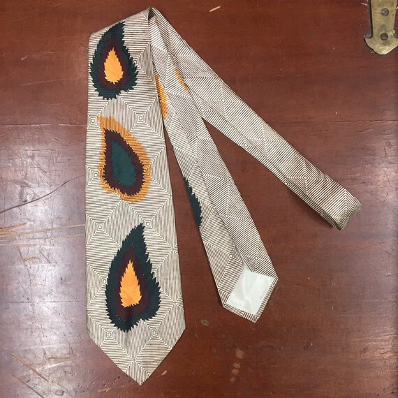 Vintage 1940s Haband Leaf Pattern Swing Tie 1940s Tie - Etsy