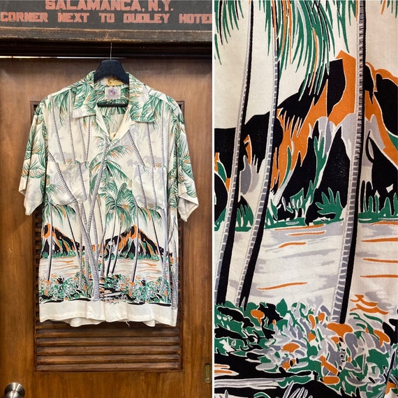 Vintage 1950s duke Kahanamoku From Here to Eternity Rayon Border Print Palm Tree Hawaiian Shirt, 50s Vintage Clothing - Etsy Vintage 1950s duke Kahanamoku From Here to Eternity Rayon Border Print Palm Tree Hawaiian Shirt, 50s Vintage Clothing - Etsy