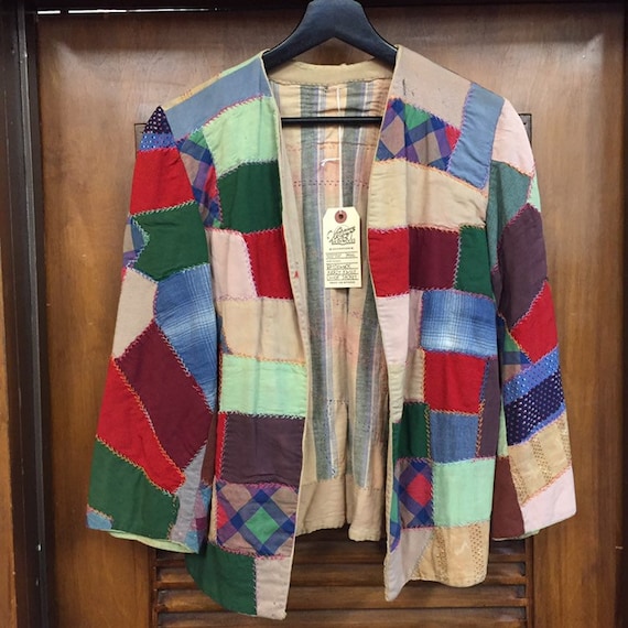 Vintage 1940’s Patchwork Krazy Kwilt Cover Jacket… - image 2