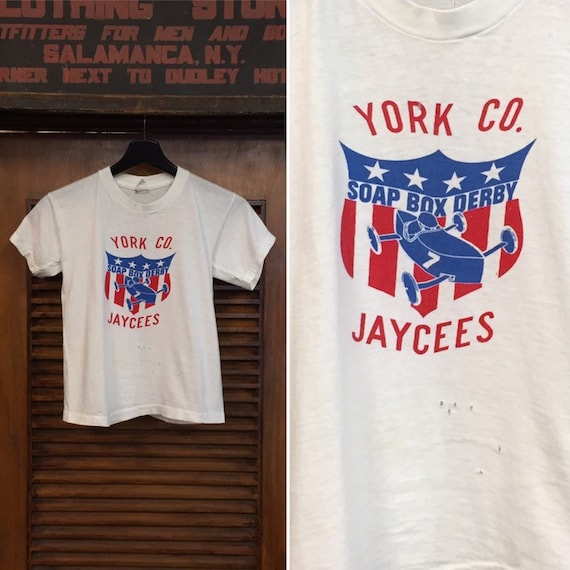 Vintage 1960’s Soap Box Derby Jaycees Team Cotton… - image 1