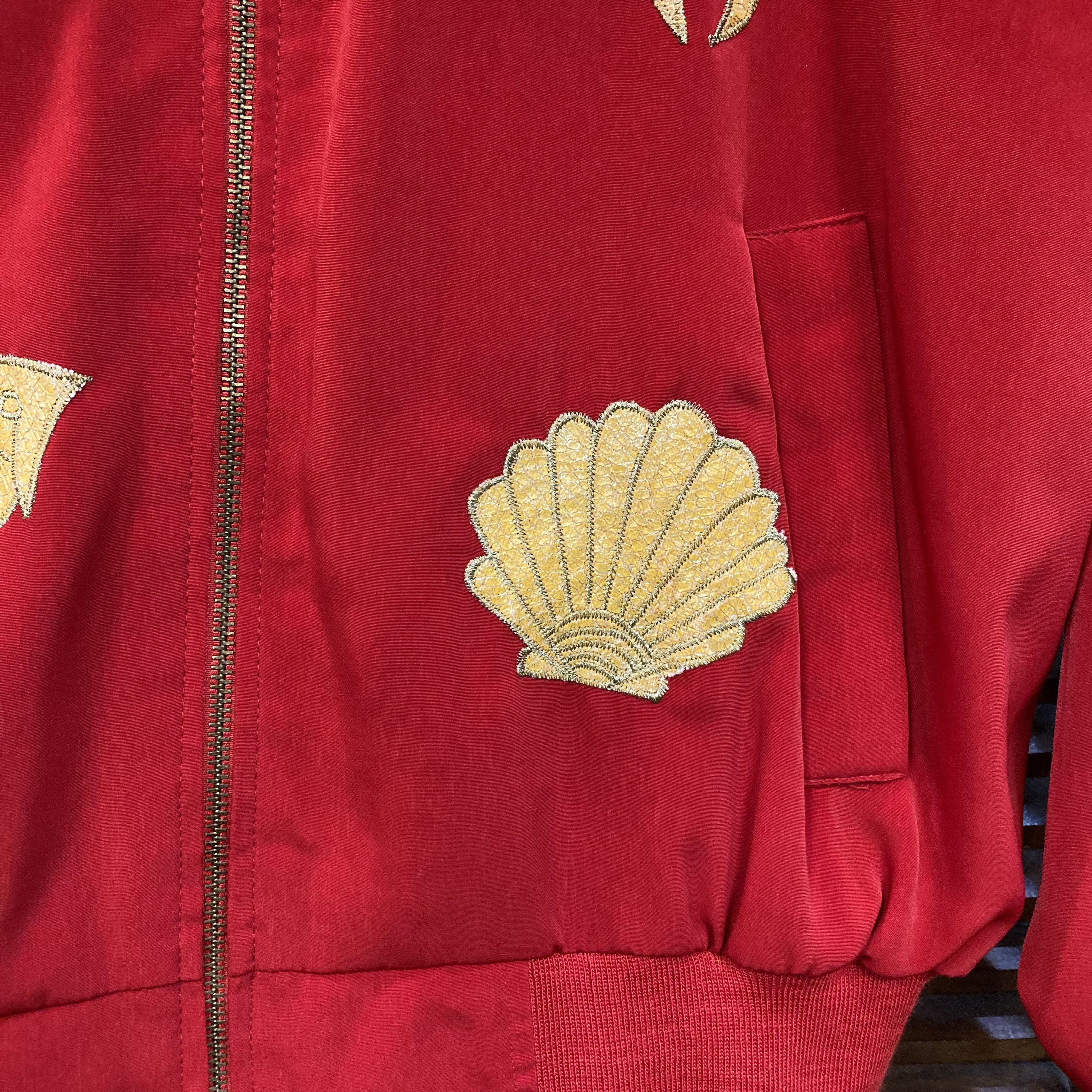 Vintage 1980's “escada” Label Red Nautical Design Bomber