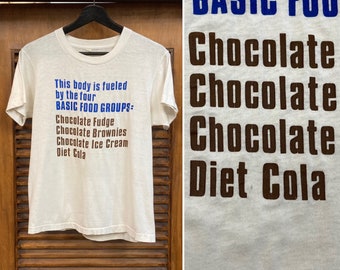 Vintage 1980’s Funny Dessert Food Groups “Screen Stars” T-Shirt, 80’s Tee Shirt, Vintage Clothing