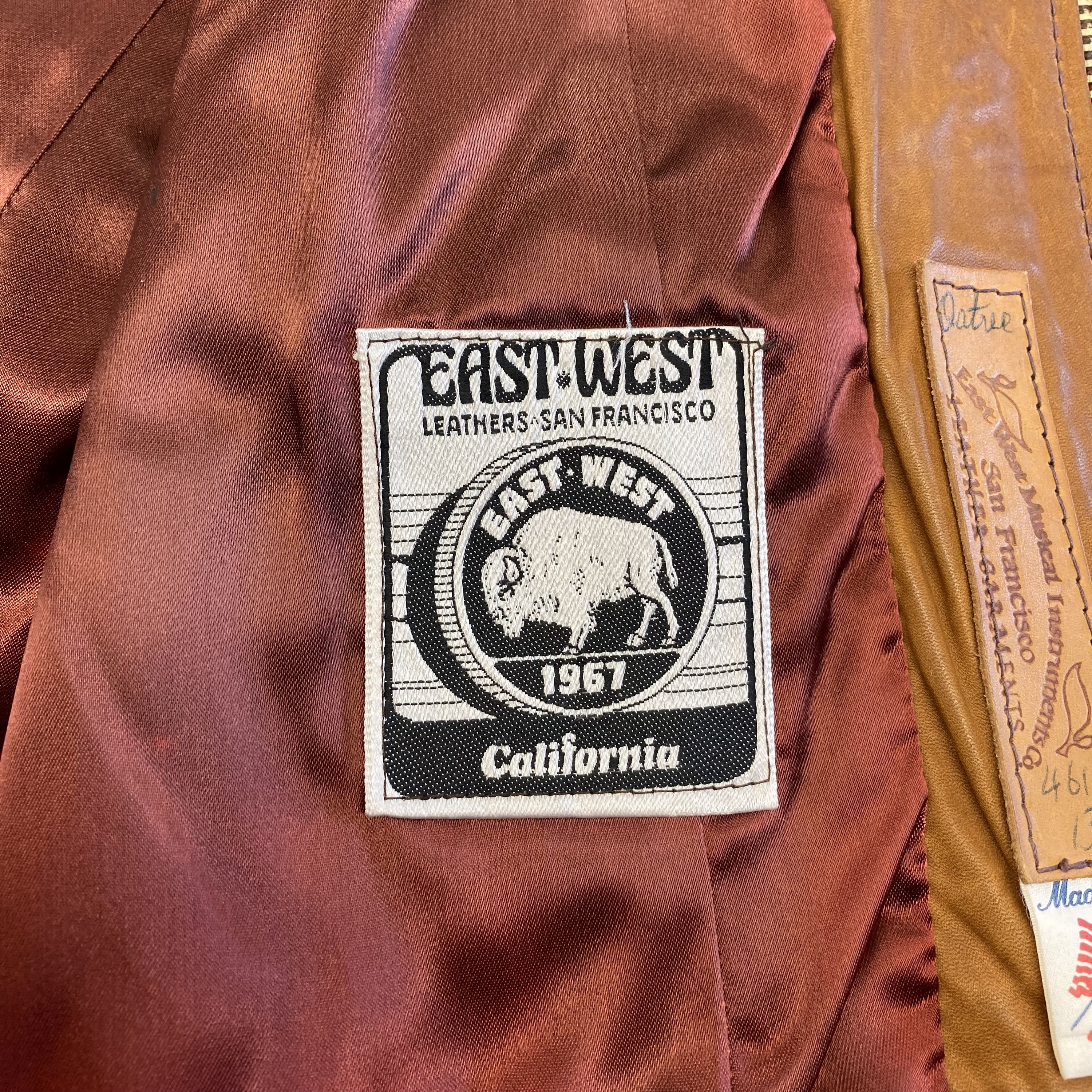 Vintage 1970's “east West Musical Instruments” Leather