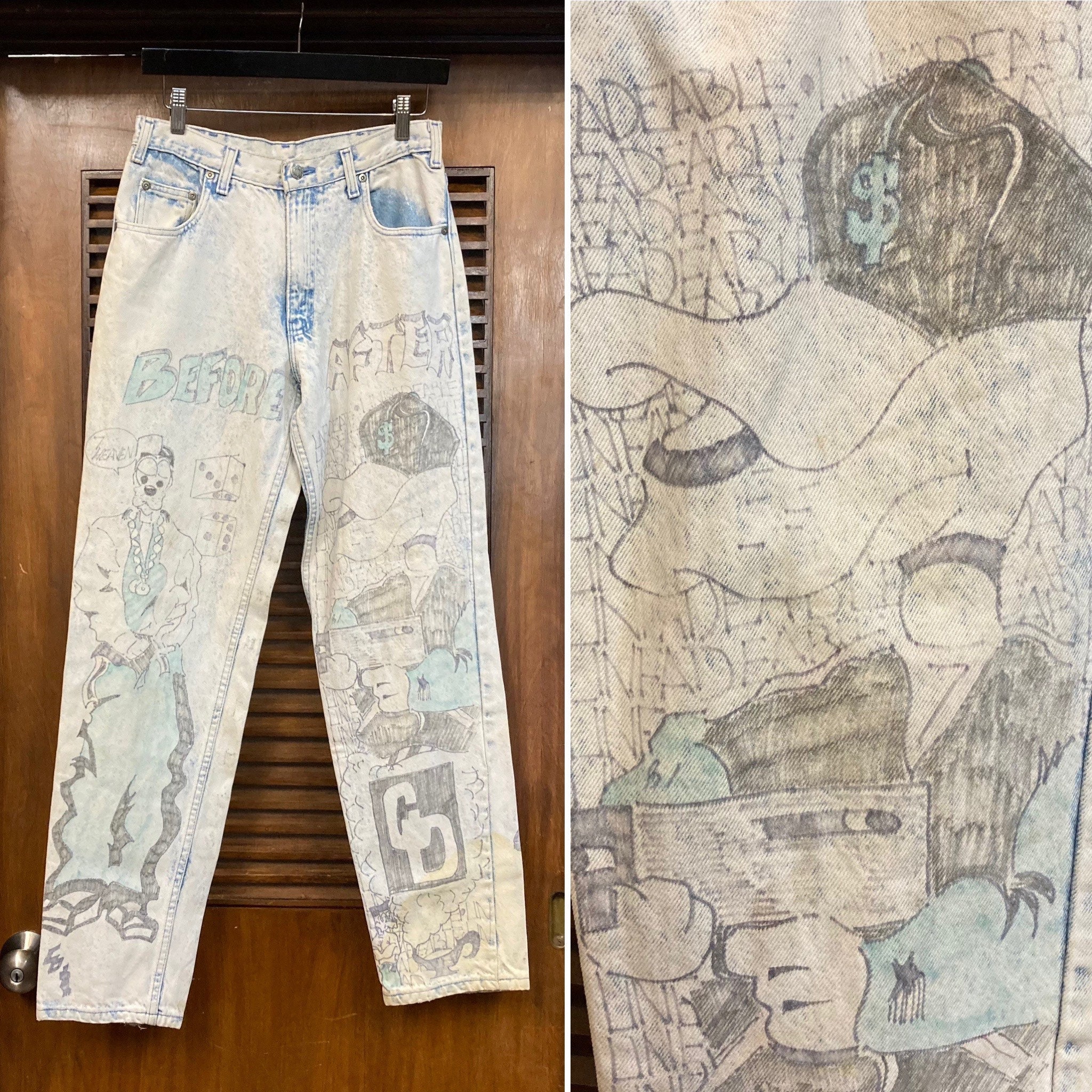 Cartoon Jeans - Etsy Cartoon Jeans - Etsy