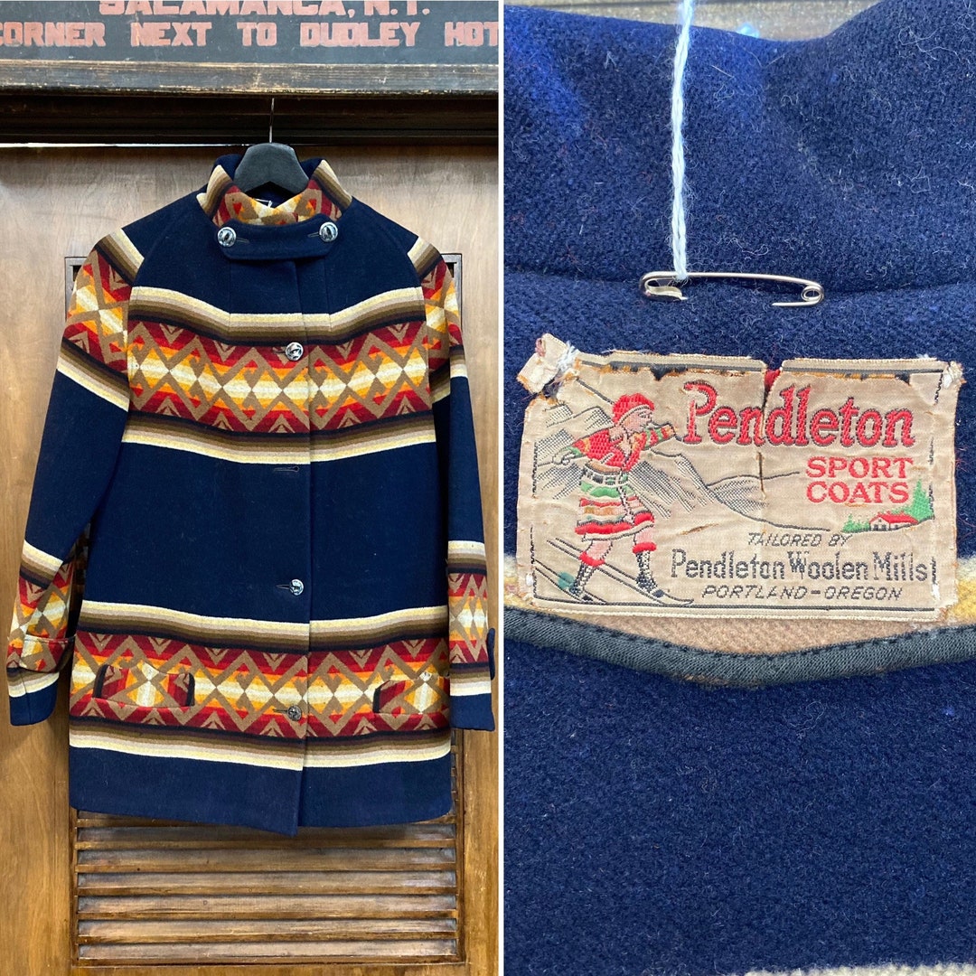 ジャケット・アウター Vintage PENDOLETON Wool Jacket S Vintage Pendleton High Grade Western Wear Aztec Wool Jacket