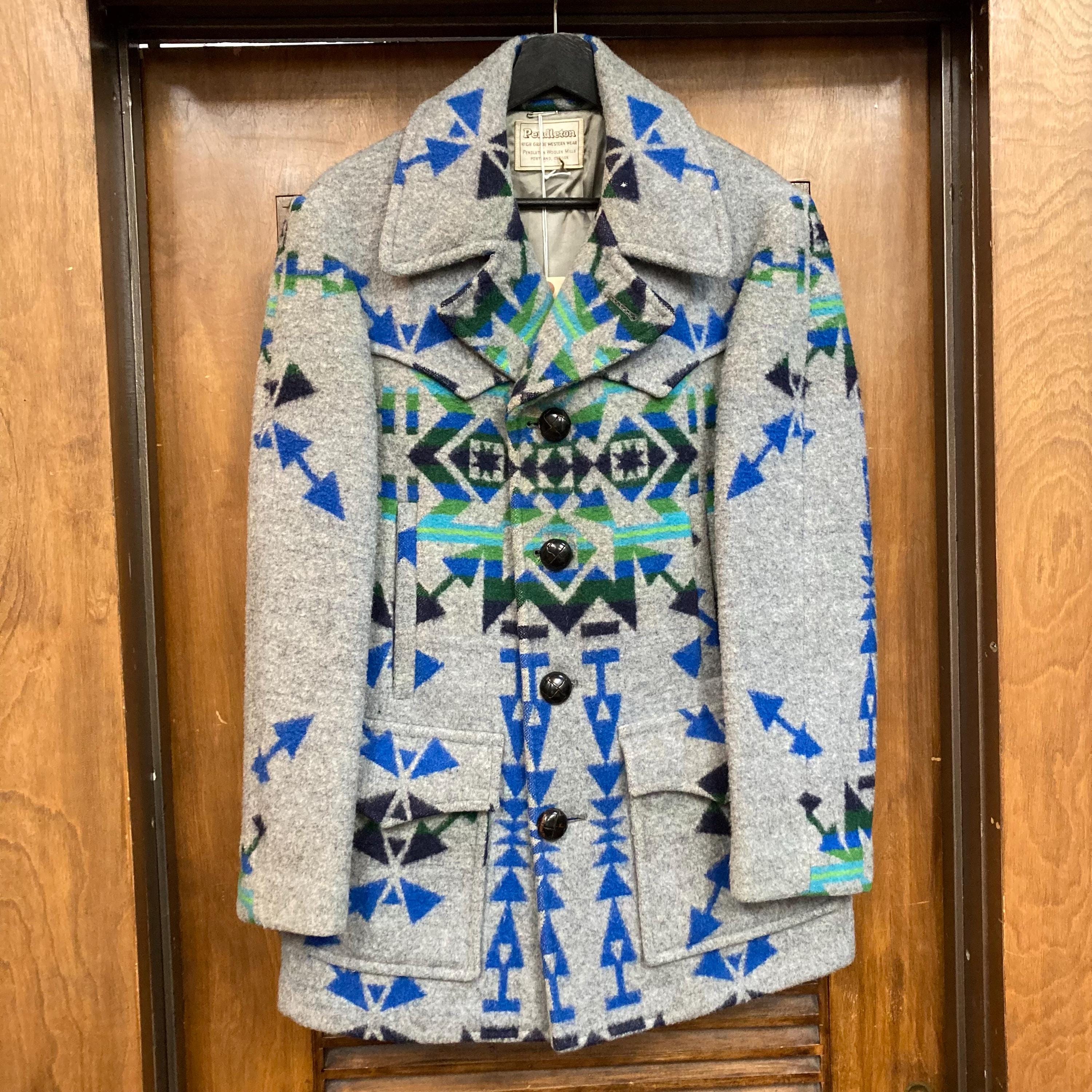 Vintage 1970's “pendleton” Southwest Wool Mackinaw Blanket