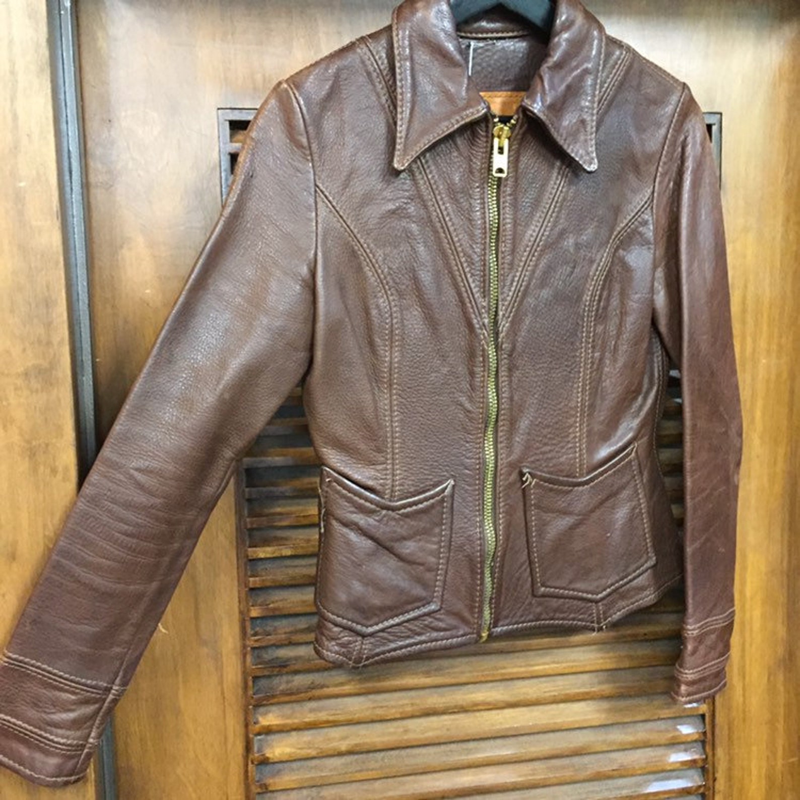 Vintage 1960s oshwahkon Hippie Rocker Leather Jacket 60s | Etsy
