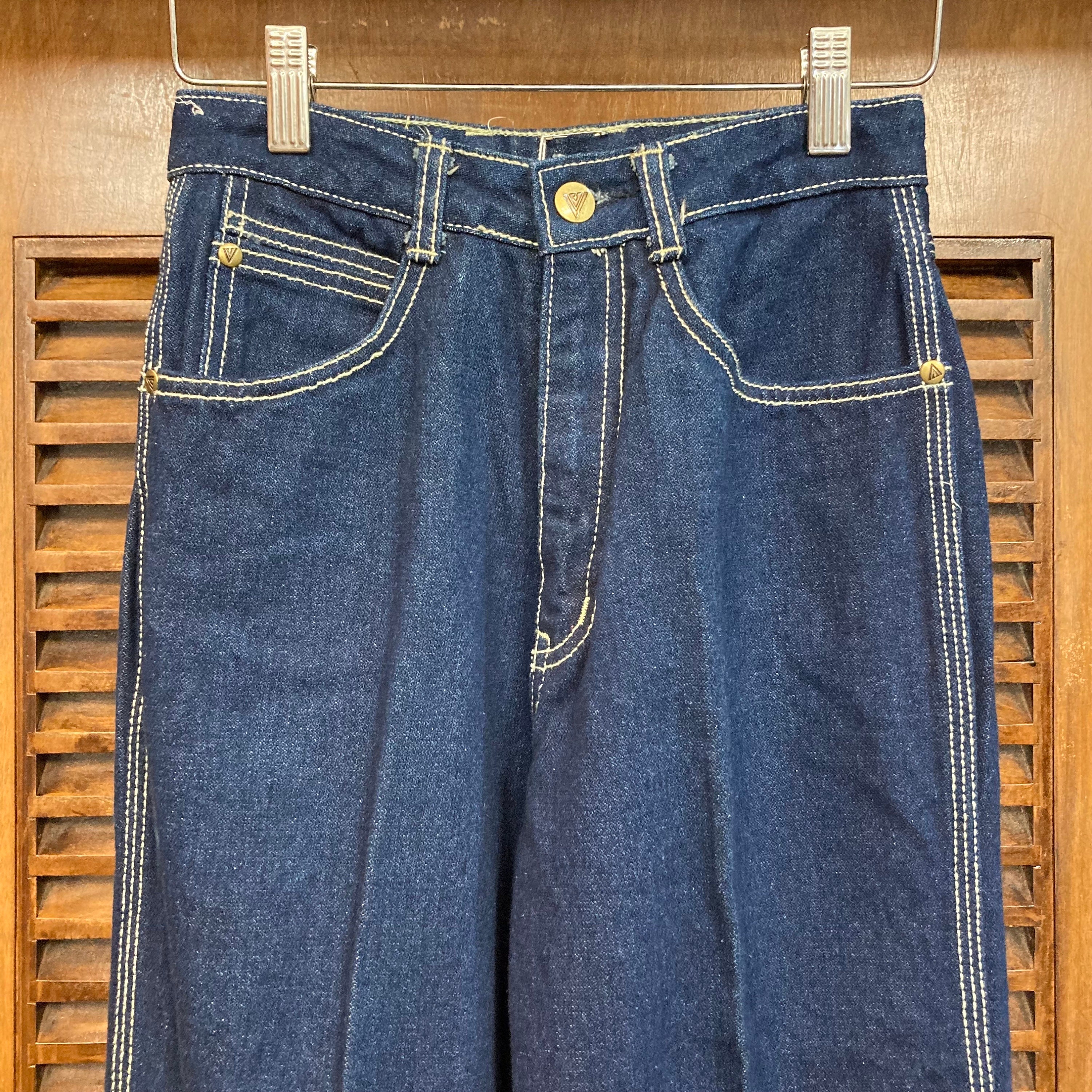 パンツ 1980s vintage ELVIS ageing buggy denim Vintage 1980's -deadstock- W24 Elvis Presley Embroidery