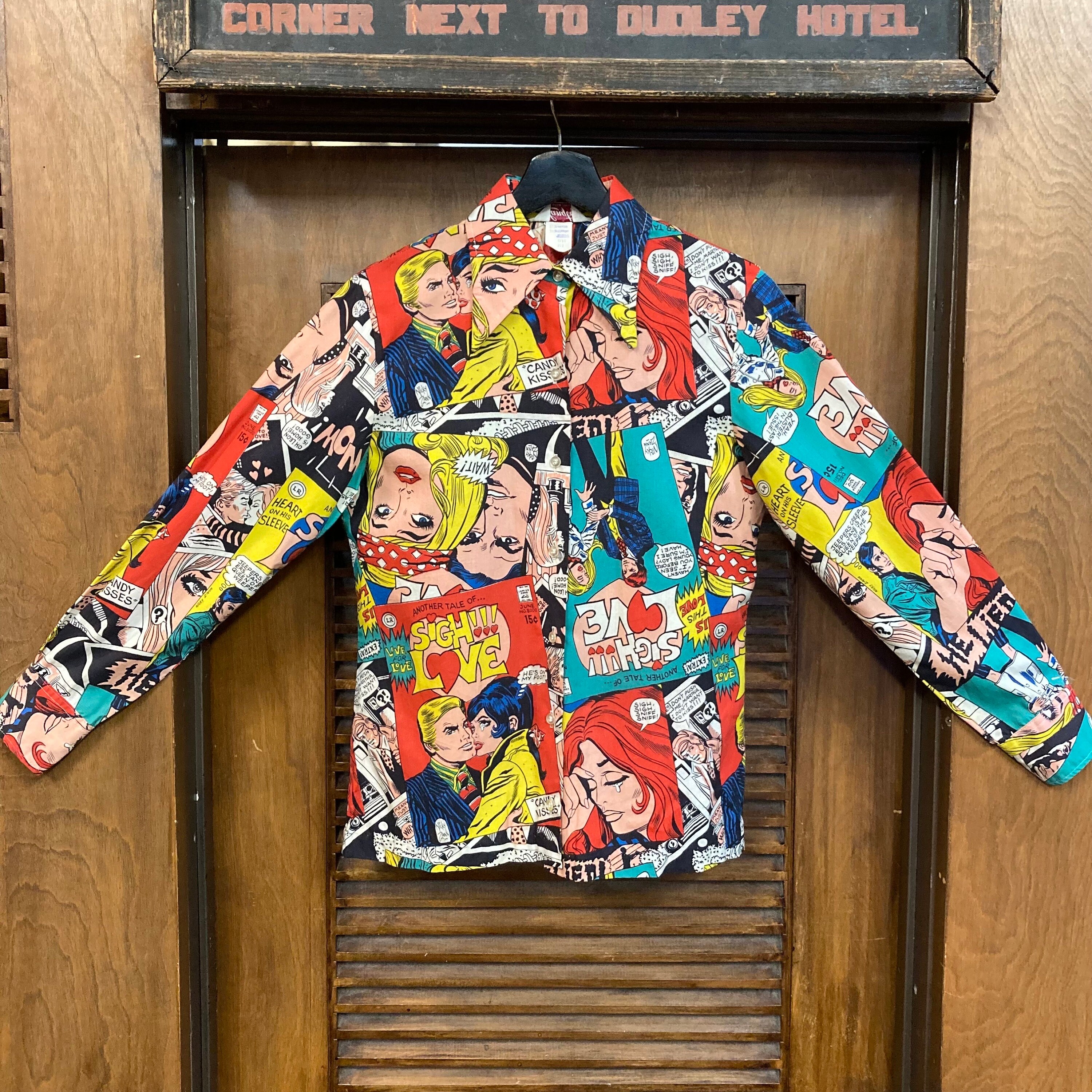 Vintage 1960’s Pop Art Glam Mod Comic Book “nicky Zann” Ladies Blouse ...