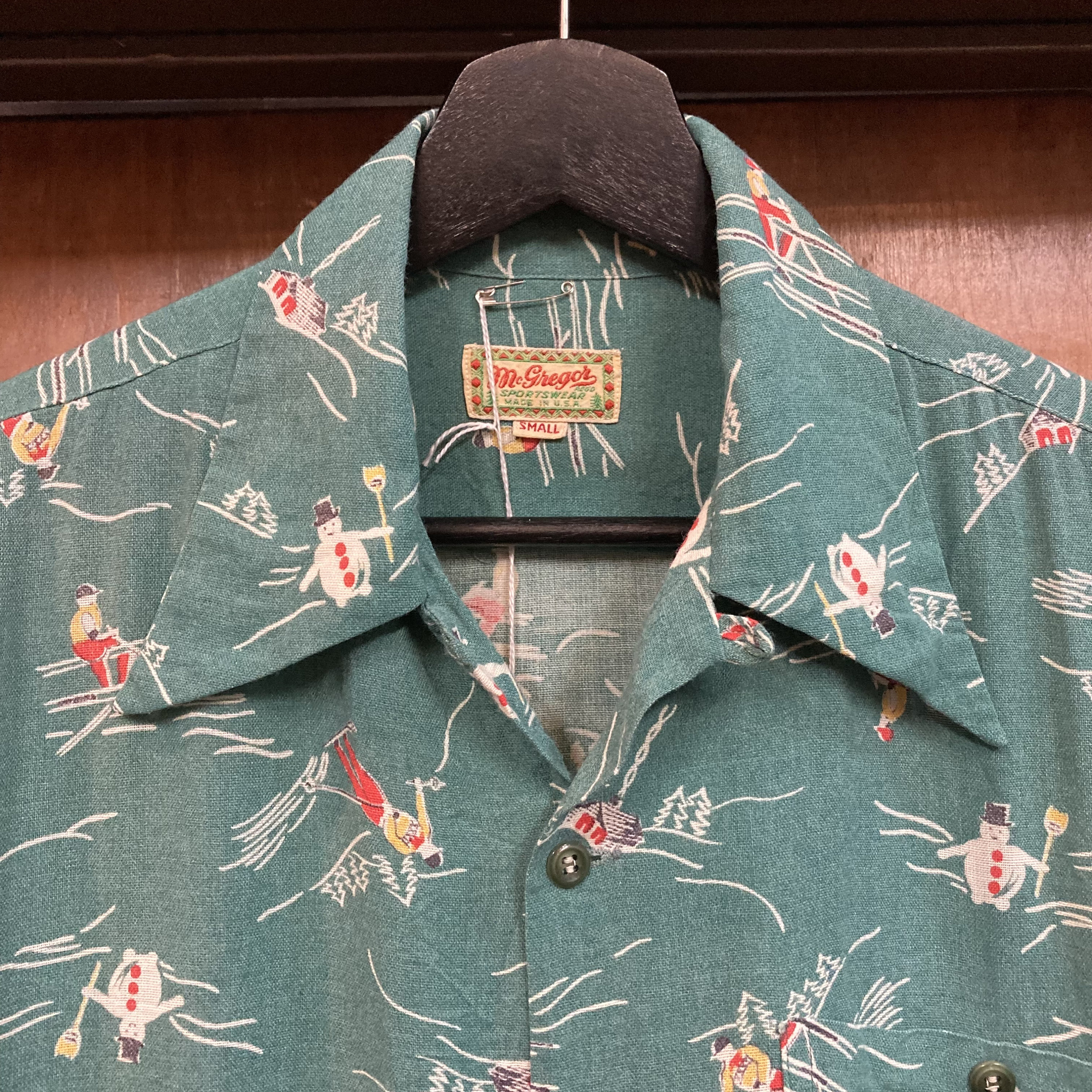 Vintage 1950's “mcgregor” Snowman X Skier Rayon Atomic Vintage 1950's “mcgregor” Snowman X Skier Rayon Atomic