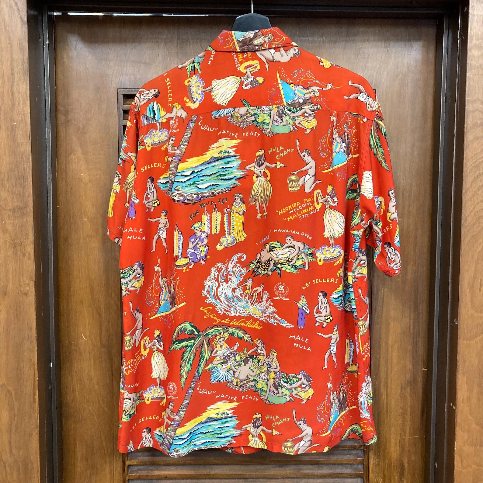Vintage 1950’s Original “surfriders” Label Tropical Cartoon Tiki ...