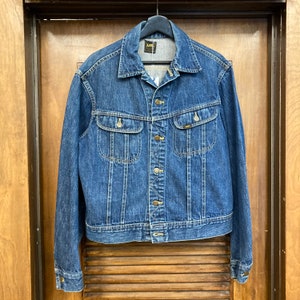 Vintage 1980’s Lee Riders U.S. Navy Monster Art Denim Jacket, 80’s Jean ...
