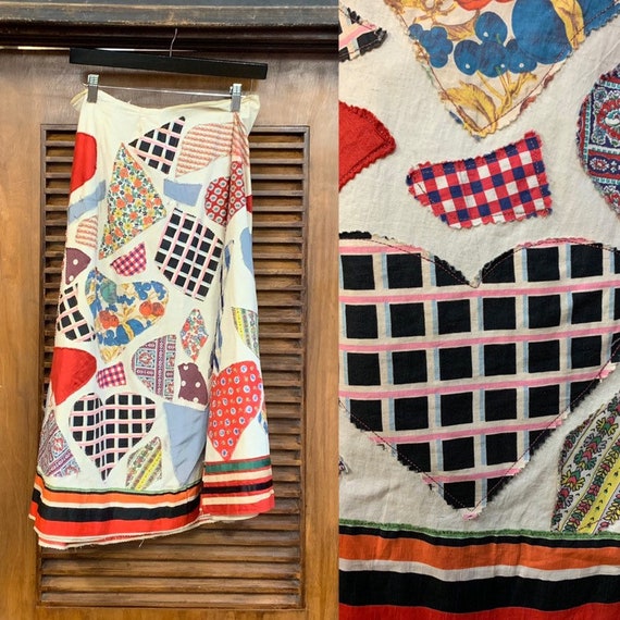 Vintage 1930's Custom-Made Appliqué Cotton Patchwo