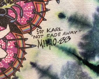 Vintage 1980's Dated 1983 Tie Dye Deadhead Mikio Artist Two-sided