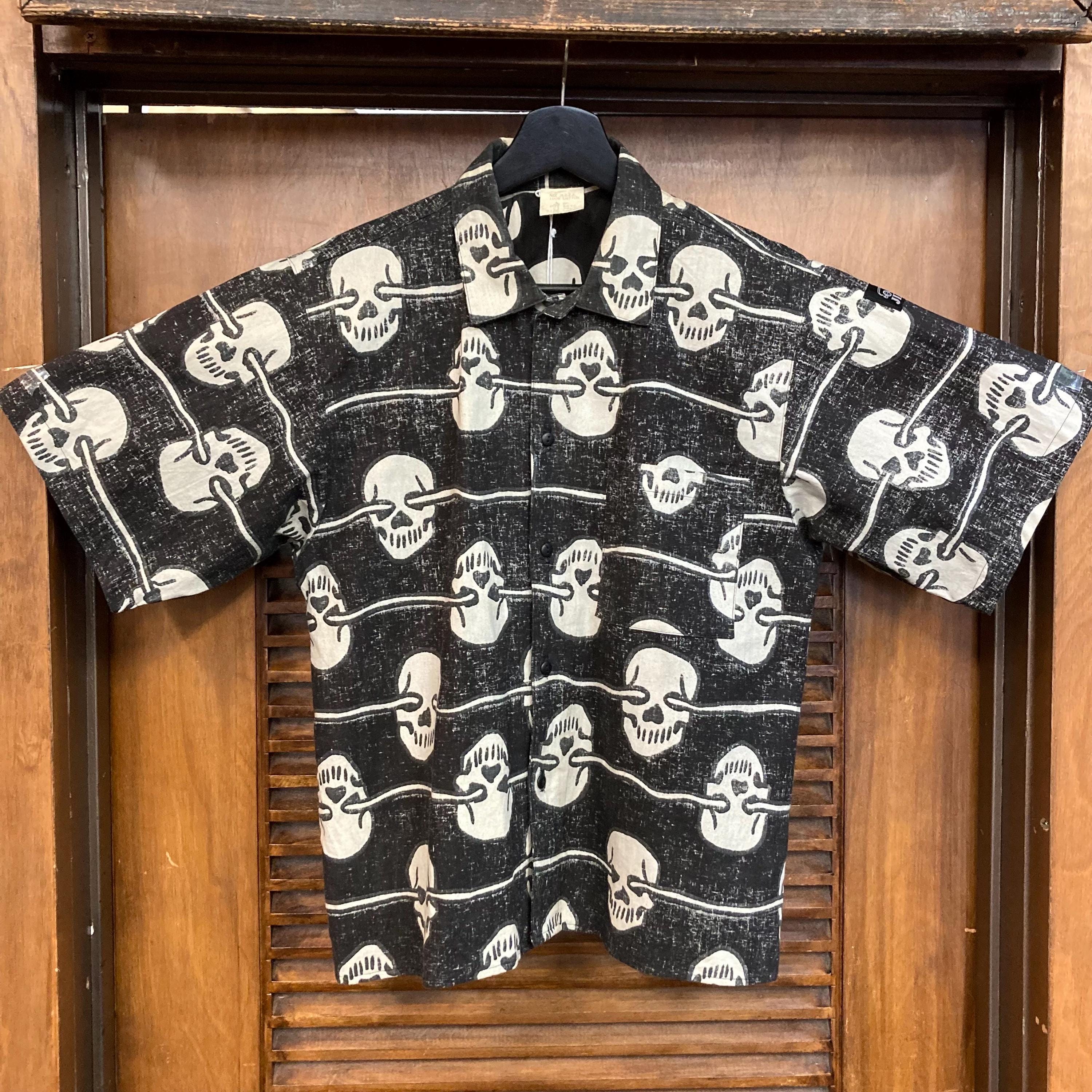 Vintage 1980's Jimmy'z Skull Punk Goth New Wave Skate AOP Vintage 1980's Jimmy'z Skull Punk Goth New Wave Skate AOP