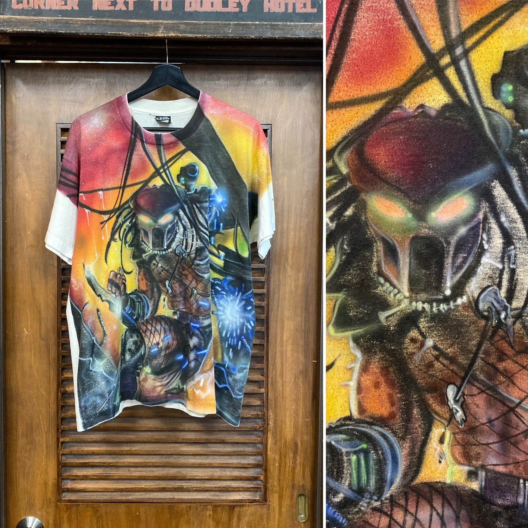 Vintage 1990s Dated 1995 Predator Movie Artwork Custom Cartoon Airbrush Tee Shirt, 90s T Shirt, 90s Custom Shirt, Vintage Clothing - Etsy Vintage 1990s Dated 1995 Predator Movie Artwork Custom Cartoon Airbrush Tee Shirt, 90s T Shirt, 90s Custom Shirt, Vintage Clothing - Etsy