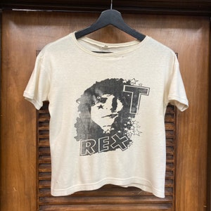 Vintage 1970s Original T. Rex Marc Bolan Glam Rock Band Two-Sided Authentic T-Shirt, 70s Tee Shirt, Vintage Clothing image 3