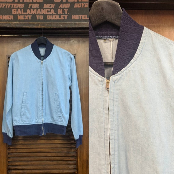 Vintage 1950's Chambray Denim Jacket, Vintage Top,