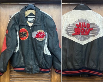 Vintage 1980’s “Wild Boy” New Wave Hip Hop Animal Print Leather Jacket, 80’s Oversize Jacket, Vintage Clothing Vintage 1980’s “Wild Boy” New Wave Hip Hop Animal Print Leather Jacket, 80’s Oversize Jacket, Vintage Clothing