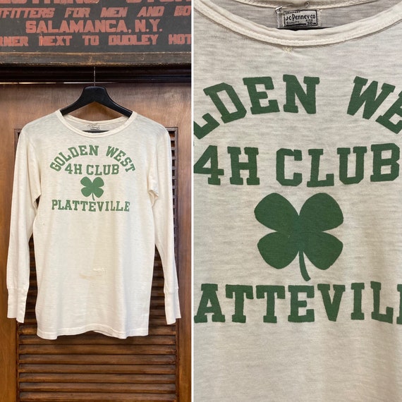 Vintage 1930’s Golden West 4H Club Long Sleeve Tee