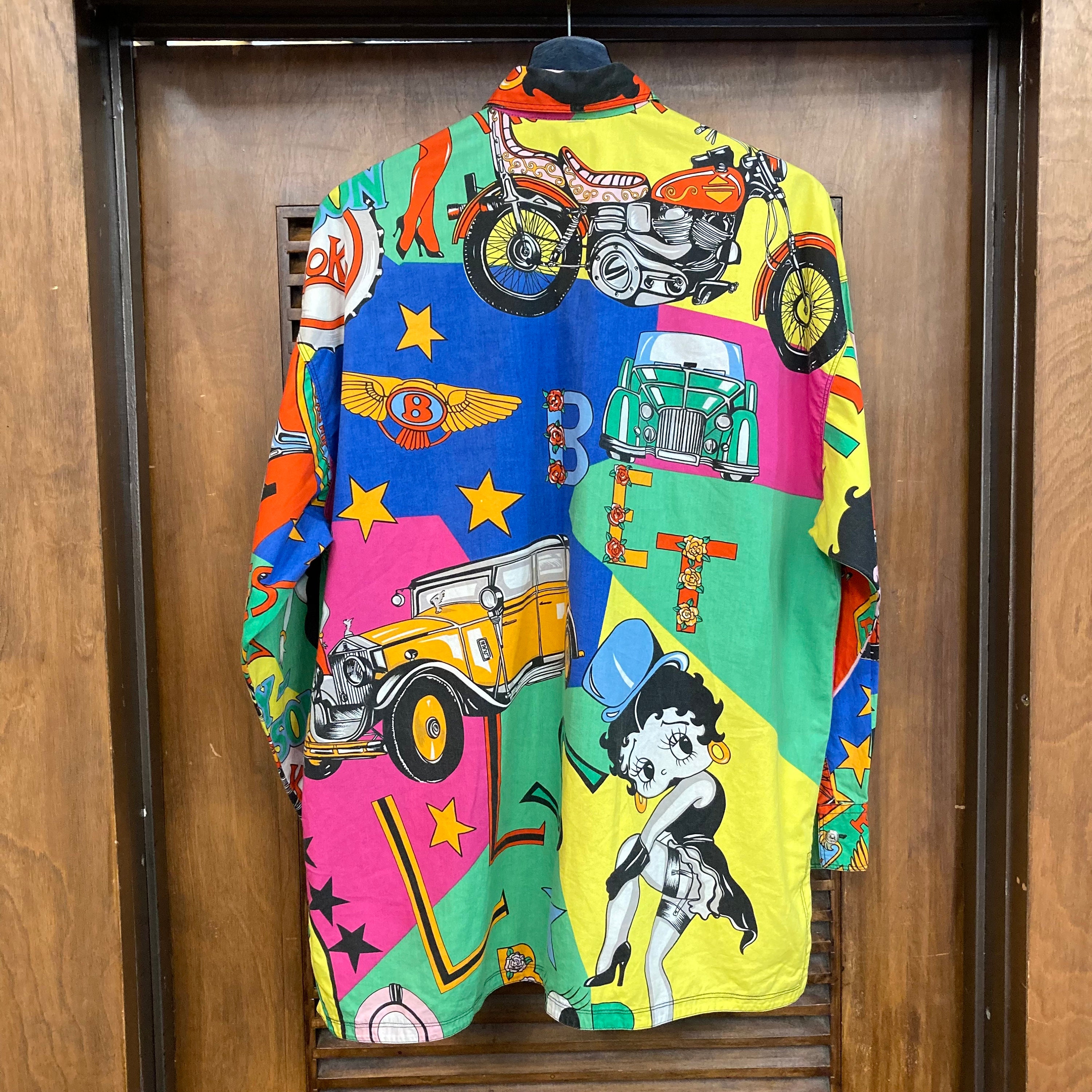 VERSACE JEANS ヴェルサーチジーンズ ベティちゃんシャツビンテージ Vintage 1990's Original “versace” Pop Art Betty Boop HD Cotton