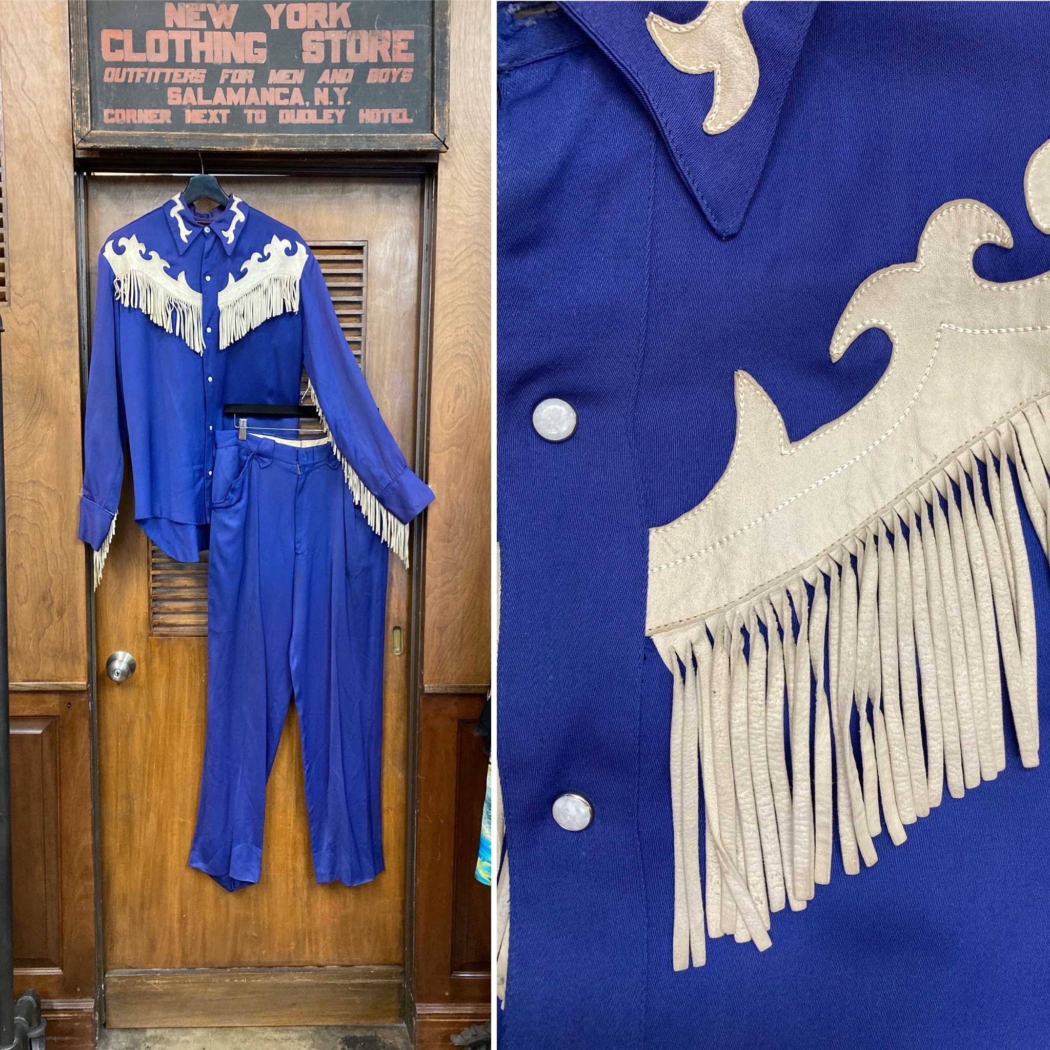 Vintage 1950's Amazing “ranch-man” Western Cowboy Rayon Gab